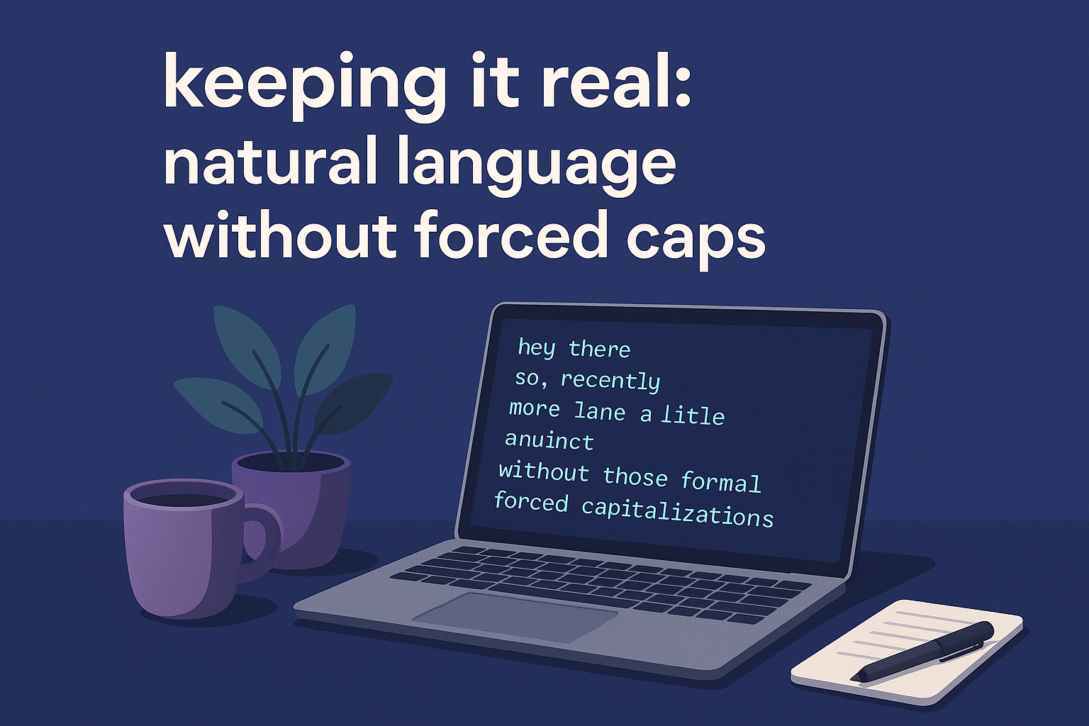 Keeping it real: natural language without forced caps